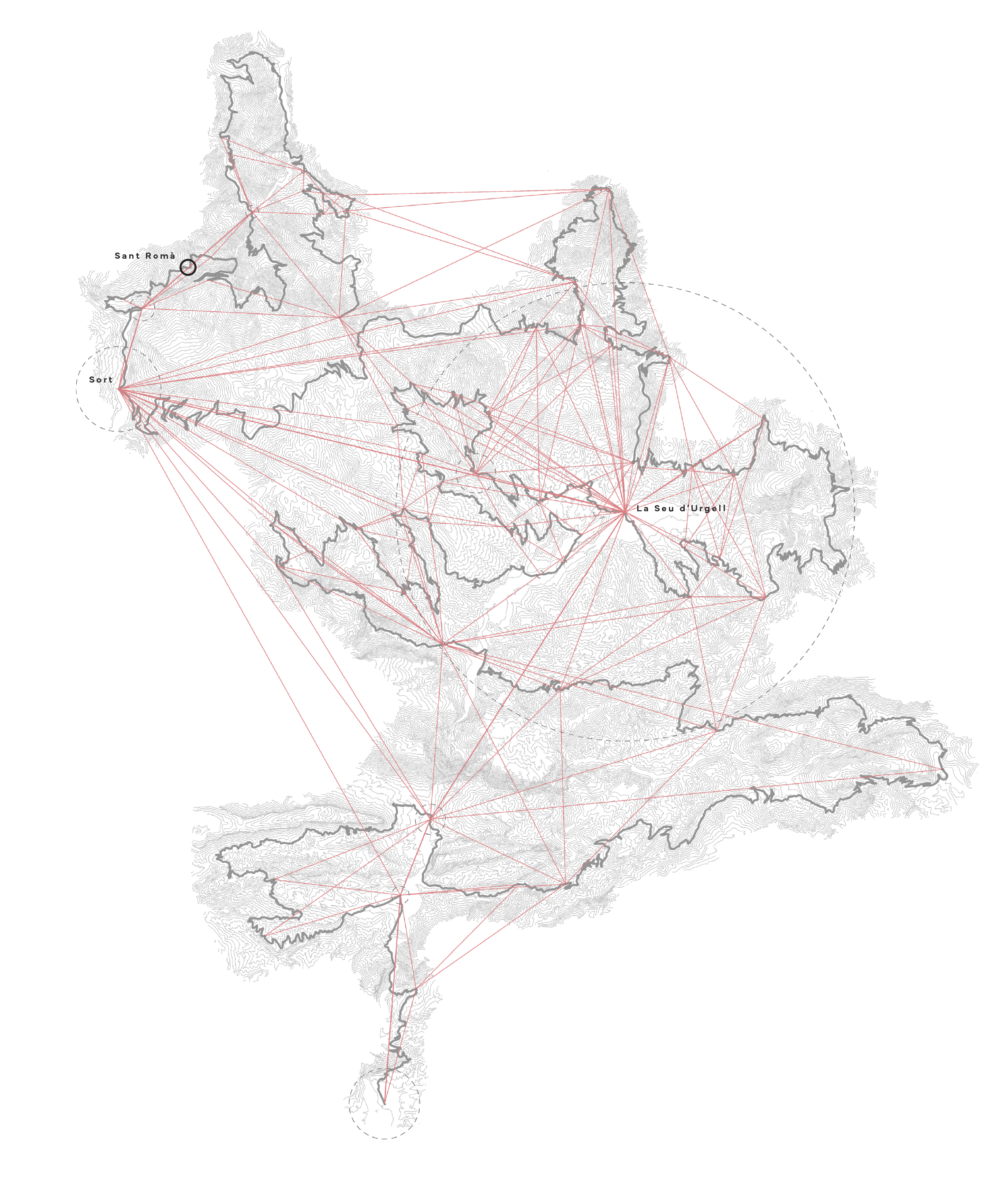 Town map and connections — Catalan Pyrenees