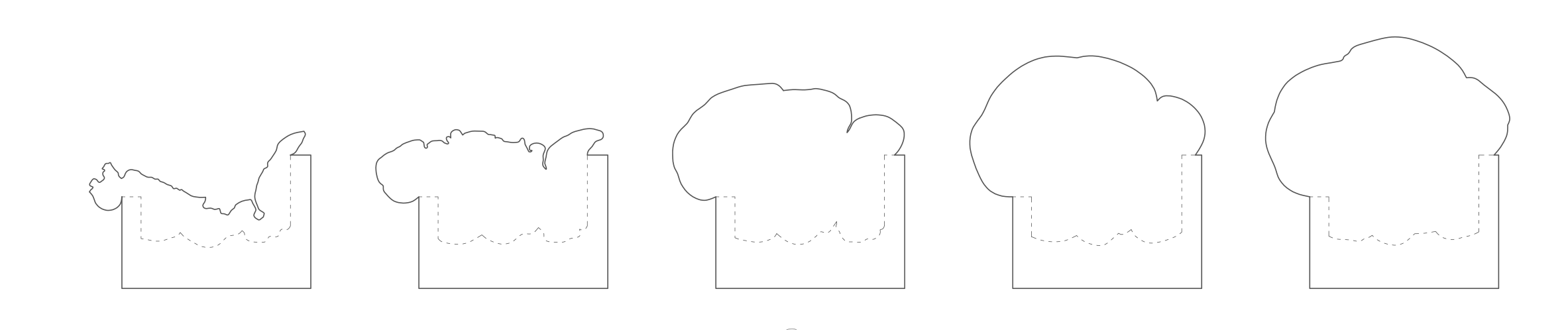 Inflation animation — simulated sequence