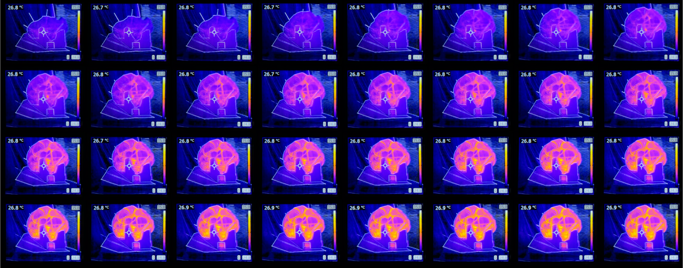 Real life temperature variations — thermal camera