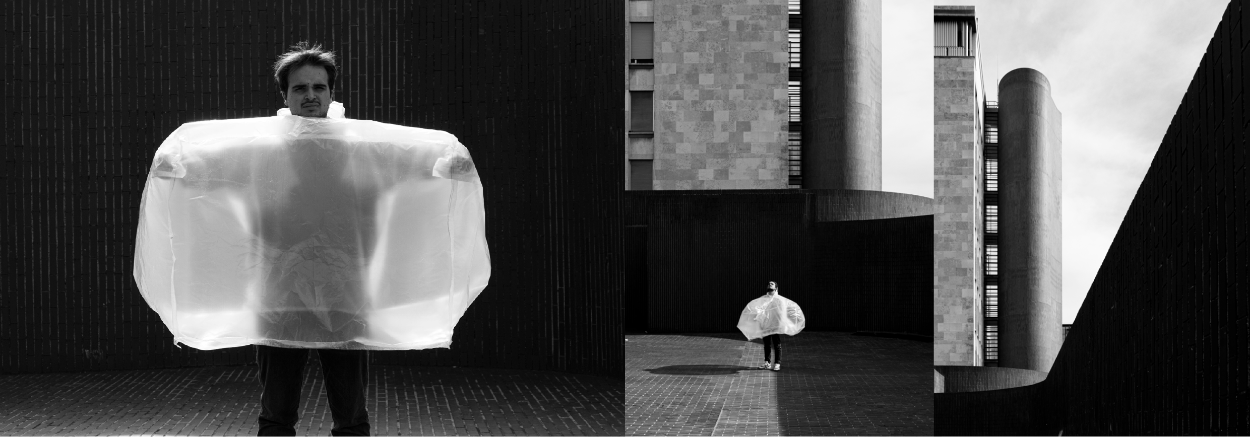Model — wearable structure, studio portraits